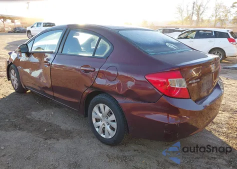 2012 Honda Civic Lx from USA, damaged, VIN 19XFB2F55CE058300